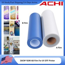 ACHI 30cm*50m AB Film Transfer Sticker For A3 UVDTF Crystal sticker Printer US picture