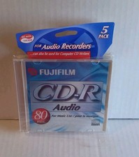 5pack Fuji Film CD-R Audio Disc 80min/700 MB New Sealed picture