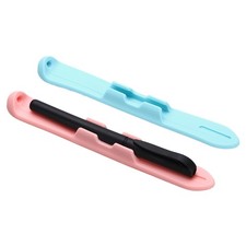 2Pcs, 6.9'' Silicone Pencil Holder w/ Strong Adhesive Grip Sleeve Blue/Pink picture