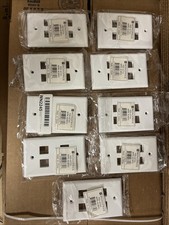 13-pack Of Monoprice 1-Gang Wall Plate for Keystone, 4-Port, White picture