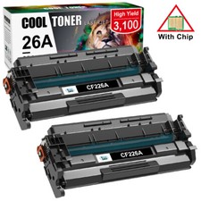 2× CF226A Ink Toner Cartridges fits HP 26A LaserJet Pro M402dn M426fdw MFP Black picture