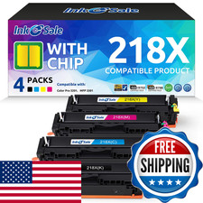 Ink E-Sale 218X Toner Cartridge 4 Pack High-Yield Chip Compatible Replacement picture