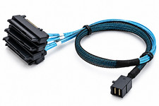 0.5m/1m Mini SAS HDD SFF-8643 to 4 SFF-8482 Connector with Power Port Hard Drive picture