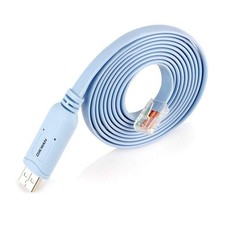 OIKWAN USB Console Cable,USB to RJ45 Cable for Cisco 6 ft, Blue  picture