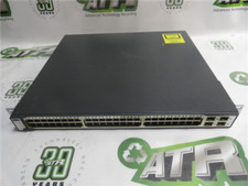 Cisco Catalyst 3750X WS-C3750G-48PS-S Switch 48-Port PoE 4 SFP 1 PSU Tested picture