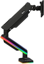 Monitor Mounts & Stands Black with RGB RGB Gaming Monitor Arm Gas Spring Adjusta picture