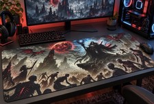 Fantasy Skull Death Dark Night Themed Desk or Gaming Mat | Plant or Mousepad picture