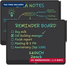 16 Inch LCD Writing Tablet 2 Pack, Large Electronic Notepad Reusable Digital Mem picture