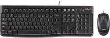 Logitech MK120 Wired USB Keyboard and Mouse Combo Full-Size Black 920-002565 picture