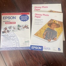 Pack of 40- Epson OEM  GLOSSY Photo Paper  8.5x11” Plus Media Pack 51 Sheets picture