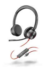 Plantronics Poly Blackwire 8225 Wired Headset Boom Mic Dual-Ear Stereo picture