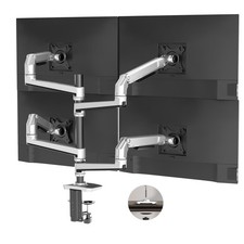 Heavy Duty Quad Monitor Mount Desk Stand, Mechanical Spring 4 Monitor Arm Fit... picture