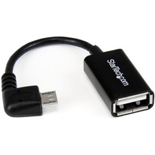 Startech IT UUSBOTGRA 5in Micro USB OTG Adapter M-F Right Angle picture