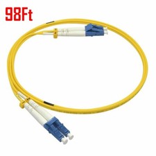 98FT 30M Meter LC UPC to LC UPC Duplex 9/125 Single Mode Fiber Optic Patch Cable picture
