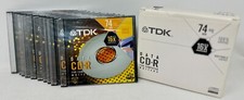 New Box of 10 x TDK CD-R Data CDs with Sealed Cases 74 minutes 650 MB 16x picture