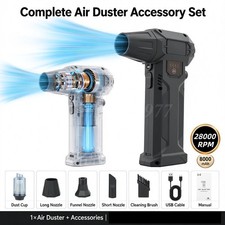 Compressed Air Duster w/ Mini Air Blower 280000RPM Vacuum Cleaner & Air Duster picture