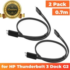 2 pack HP Thunderbolt 3 Dock G2 Combo Cable 0.7m 3XB96UT 3Xb96aa for EliteBook picture