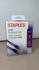 Staples Cat6 Network Streaming Cable 3’ Cat 6 New picture