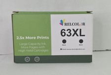 Relcolor Higher Yield 63XL Black Ink Cartridges. picture