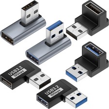 6 Pack 10Gbps USB 3.1 Male to Female Adapter Up Down Left Right 90 Degree Rig... picture