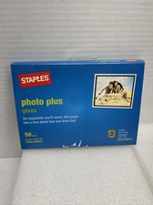 NEW Staples Photo Plus Gloss 4x6 8 mil Photo Paper 50 Sheet Box SEALED  picture