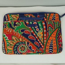 Vera Bradley Paisley Vibrant Colored Laptop Case with Handle Exterior Pocket picture