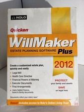 Quicken WillMaker Plus 2012 Edition Estate Planning Software Book Disc Windows picture