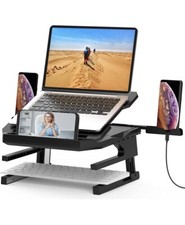 Herigu Laptop Stand,Ergonomic 20-Leves Angles Two-Layer Height Adjustable Laptop picture