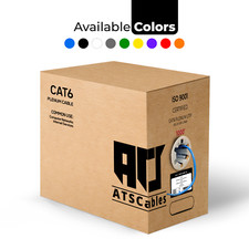 Cat6 Plenum 1000ft 550 Mhz Ethernet Cable Blue, White, Black, Purple And Yellow picture