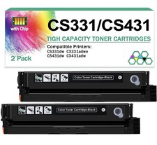 20N10K0 2 Pack Black Toner Cartridge Compatible for CS331 CS431 picture