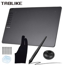 Graphics Tablet 8192 Pressure Levels Battery-Free Stylus Drawing Pad PC Mac picture