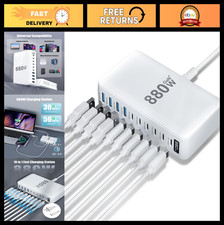 880W USB C Charger Block, GaN IV 10-Port Charging Station Hub, Fast Charging Ada picture