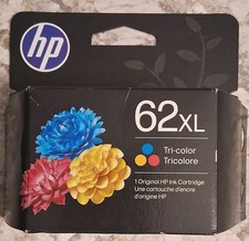 HP 62XL TRI-COLOR GENUINE INK CARTRIDGE EXP  10/27- 03/28 . BRAND NEW  picture