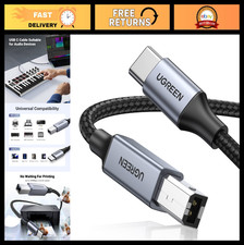 USB-B to USB-C Cable 16FT, Nylon Braided, Printer & MIDI Compatible, USB 2.0 480 picture