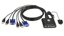 ATEN CS22U 2-Port USB KVM Switch Remote Port SELECTOR, 0.9M Cables picture