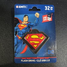 New Superman USB 2.0 32GB Flash Drive Keychain Emtec DC Comics 32 GB  picture