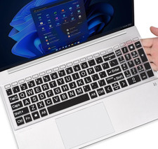 Large Print Keyboard Cover Skin for 2026 2025 HP 15.6 Inch Laptop15-Fc 15-Fd picture