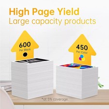 LEMERO INK CARTRIDGE REPLACEMENT FOR 212XL 4PCS - BLACK picture