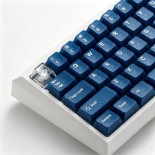 132 Keys Matte Blue Translucent Jelly Keycaps Set For Cherry MX Switches PC picture