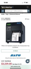 Sato M84Pro(2) Thermal Label Printer, ,PARALLEL,203DPI 4.1