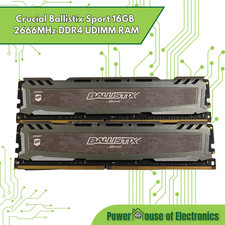 Crucial Ballistix Sport (Silver) 16GB 2666 MHz UDIMM | BLS16G4D26BFSB.16FD picture