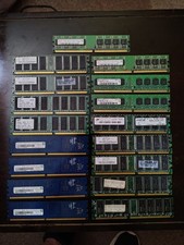 Lot of 16 Various DDR2 Desktop Memory Modules, Tested, New and Pulls Crucial picture