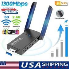 USB 3.0 Wireless WIFI Adapter 1300Mbps Long Range Dongle Dual Band 5Ghz Network picture