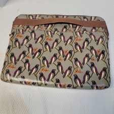 Fossil Key-Per Laptop/Tablet Sleeve - Songbird Bird Print - Coated Canvas 15x13 picture