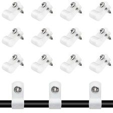 100 PCS 1/4 Inch Nylon RType PType Cable Clip Clamp With Stainless Screw picture