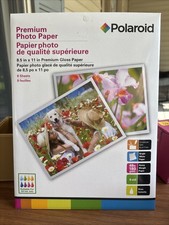 NWT POLAROID PREMIUM GLOSSY PHOTO PAPER 8 Sheets Ink Jet 8.5x11