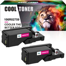 2 Pack 106R02759 Magenta Toner Compatible For Xerox Phaser 6020 6022 6025 picture