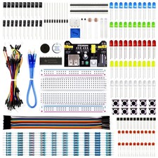 Electronics Component Kit with 300 Pieces and USB Power Supply for Beginners picture