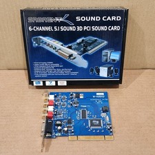 Sabrent 6 Channel 5.1 Sound 3D PCI Sound Card w/ Original Box - Tested & Working picture