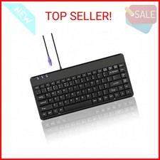 Perixx PERIBOARD-409P Wired PS2 Mini Keyboard, Black, US English Layout picture